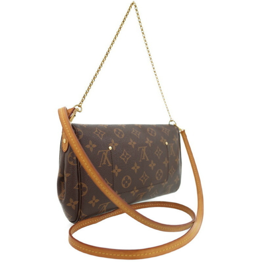 Louis Vuitton Favorite Leather Monogram Bag Shoulder Brown